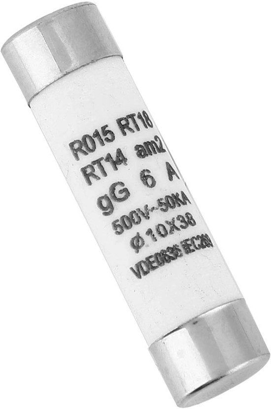 Dispositivo di fusione elettrica con indicatore - Formato 10X38 - Cilindro fusibile 6A - Adatto per 3 poli
