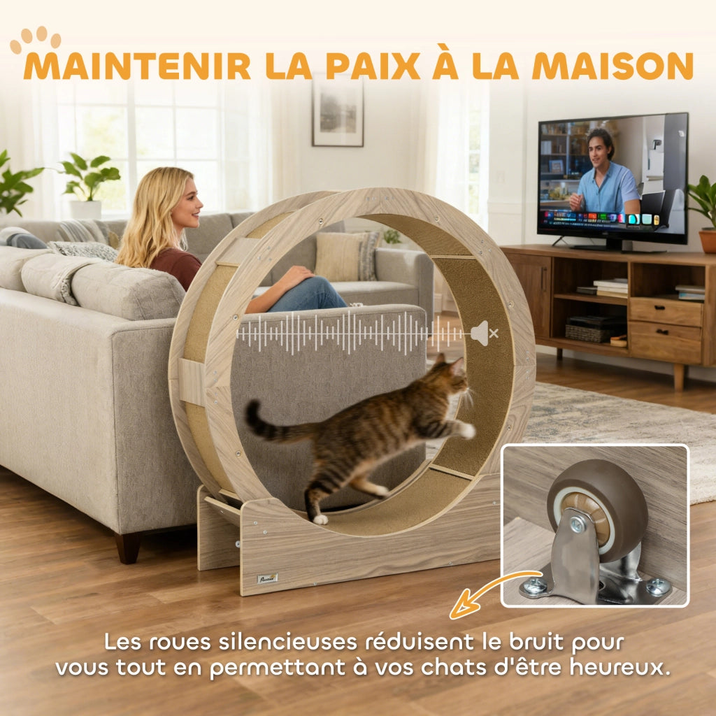 Ruota per Gatto ¨C Minimal ¨C Marrone 91 cm