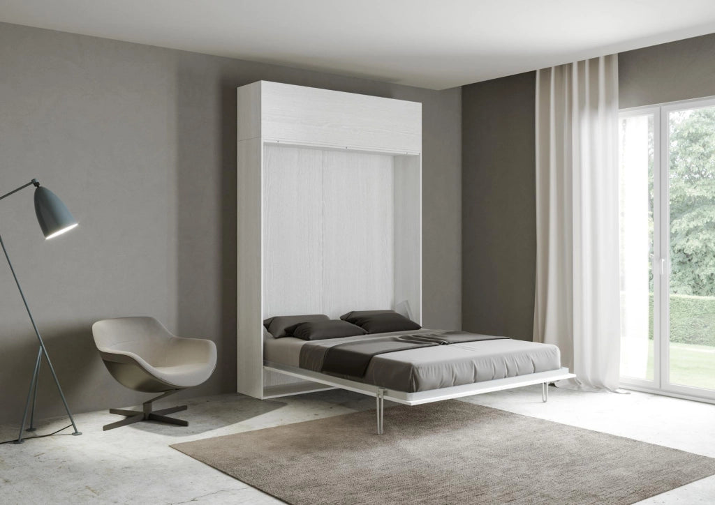 Letto Matrimoniale a Scomparsa Salvaspazio Kentaro H250 cm Bianco