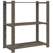 Scaffale a 3 Livelli Grigio 80x38x90 cm in Legno di Pino CFW9236601