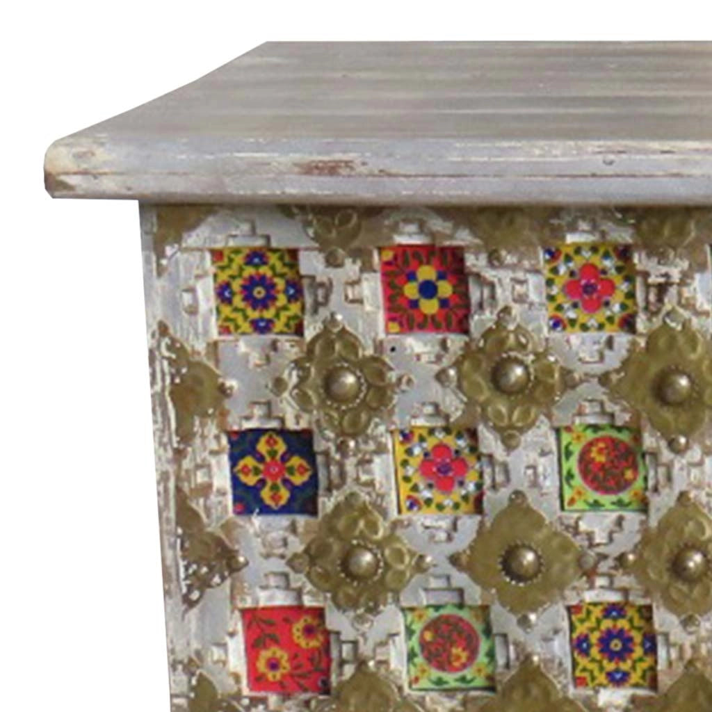 Baule in legno marrone 146x40x45h