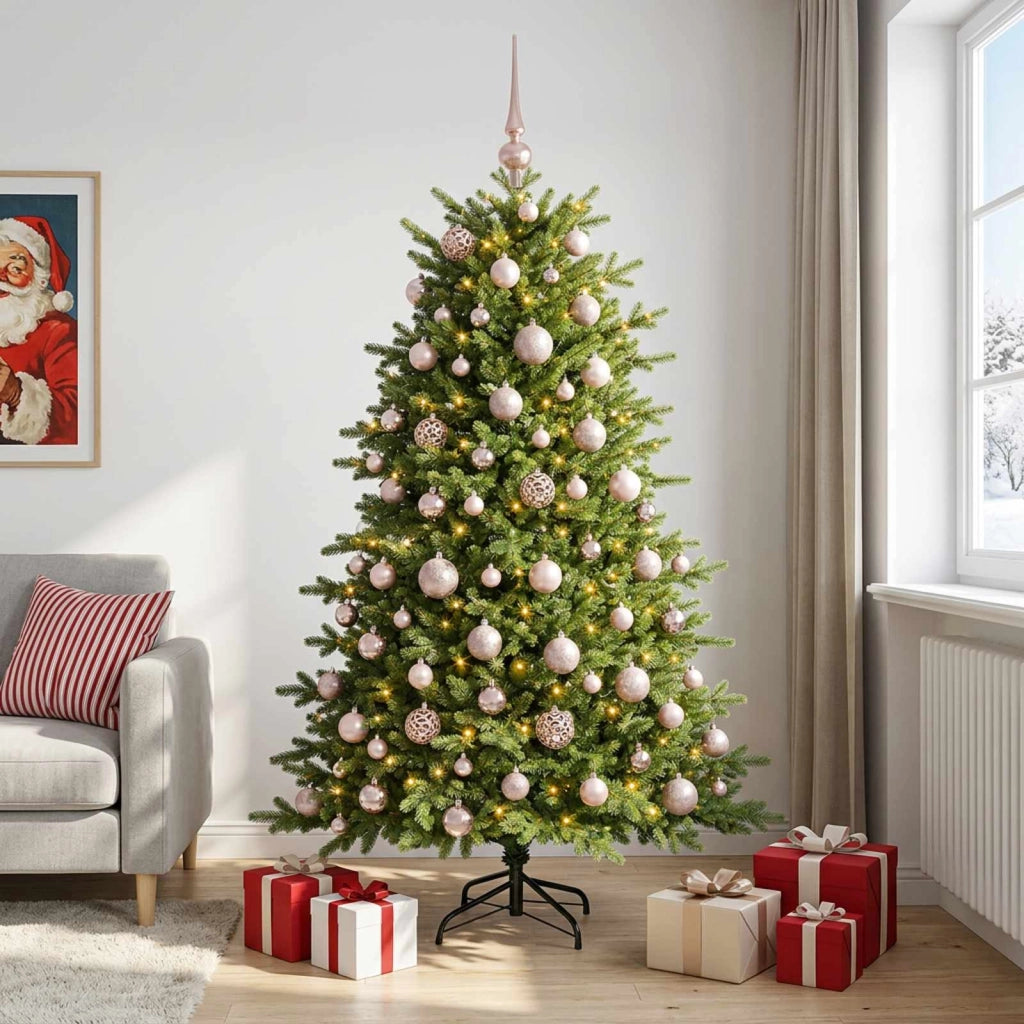 Albero di Natale artificiale con palline 240 cm 300 LED 3466701