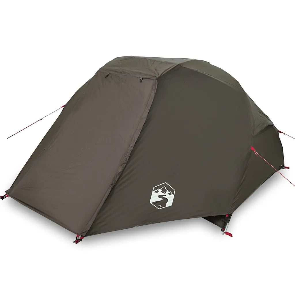 Tenda da Pesca per 3 Persone Marrone Impermeabile
