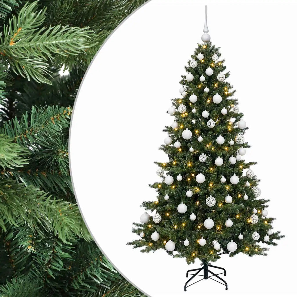 Albero di Natale artificiale con palline 180 cm 300 LED 3467074