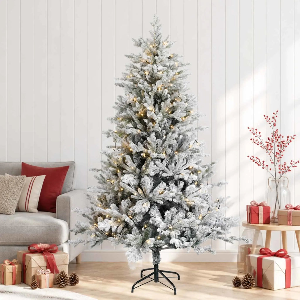Albero di Natale Artificiale con Rami Pieghevoli 180 cm 300 LED 3466231