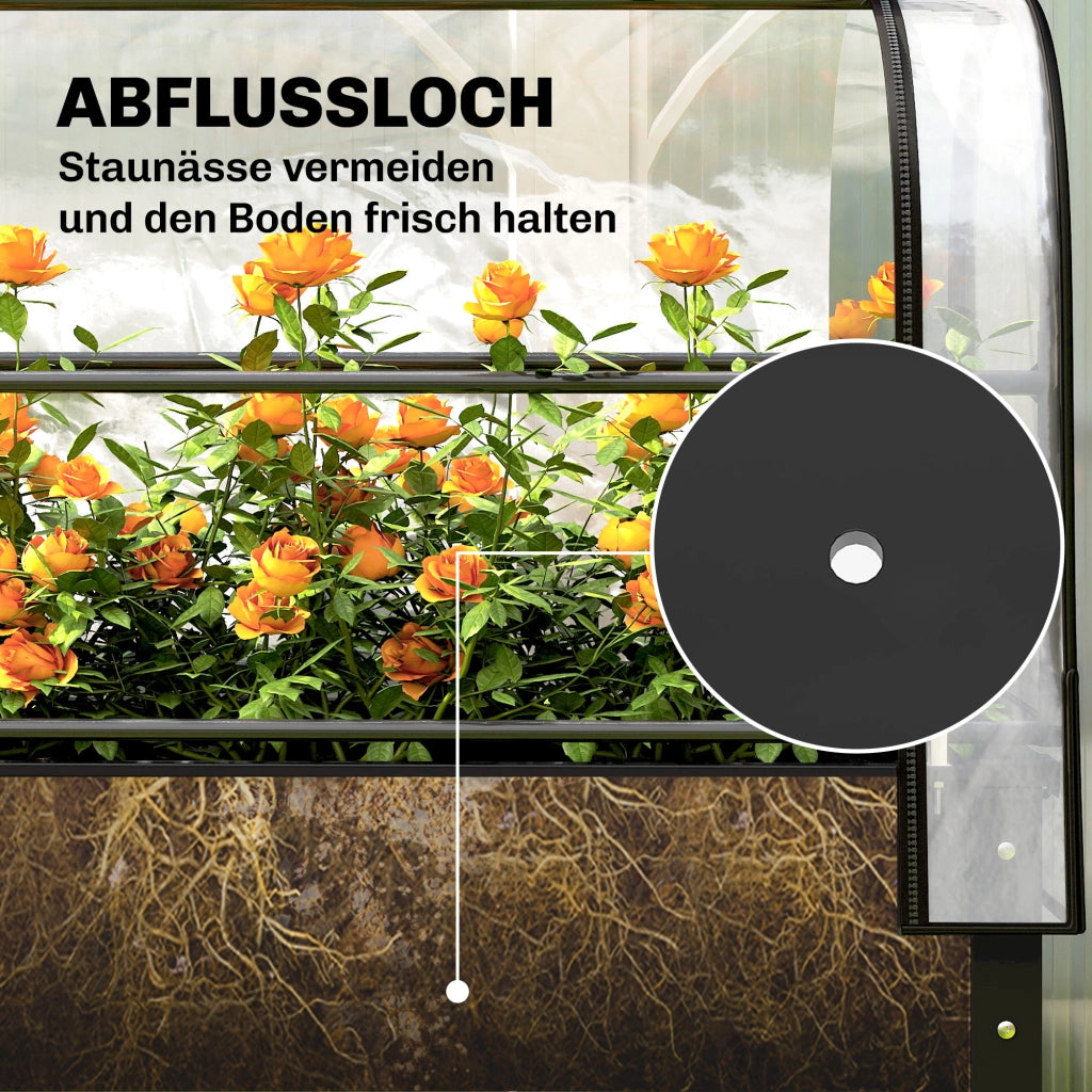 Hochbeet con serra ¨C zephmum ¨C nero
