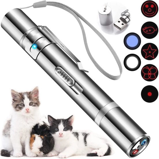 Giocattolo Interattivo per Gatti con Puntatore LED per Gatti e Gattini da Interno