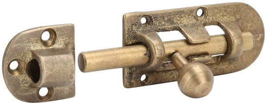 Accessori di fissaggio per porte in legno - 3 pezzi - Fissaggi robusti in ottone - Per porte in legno - Blocco porta