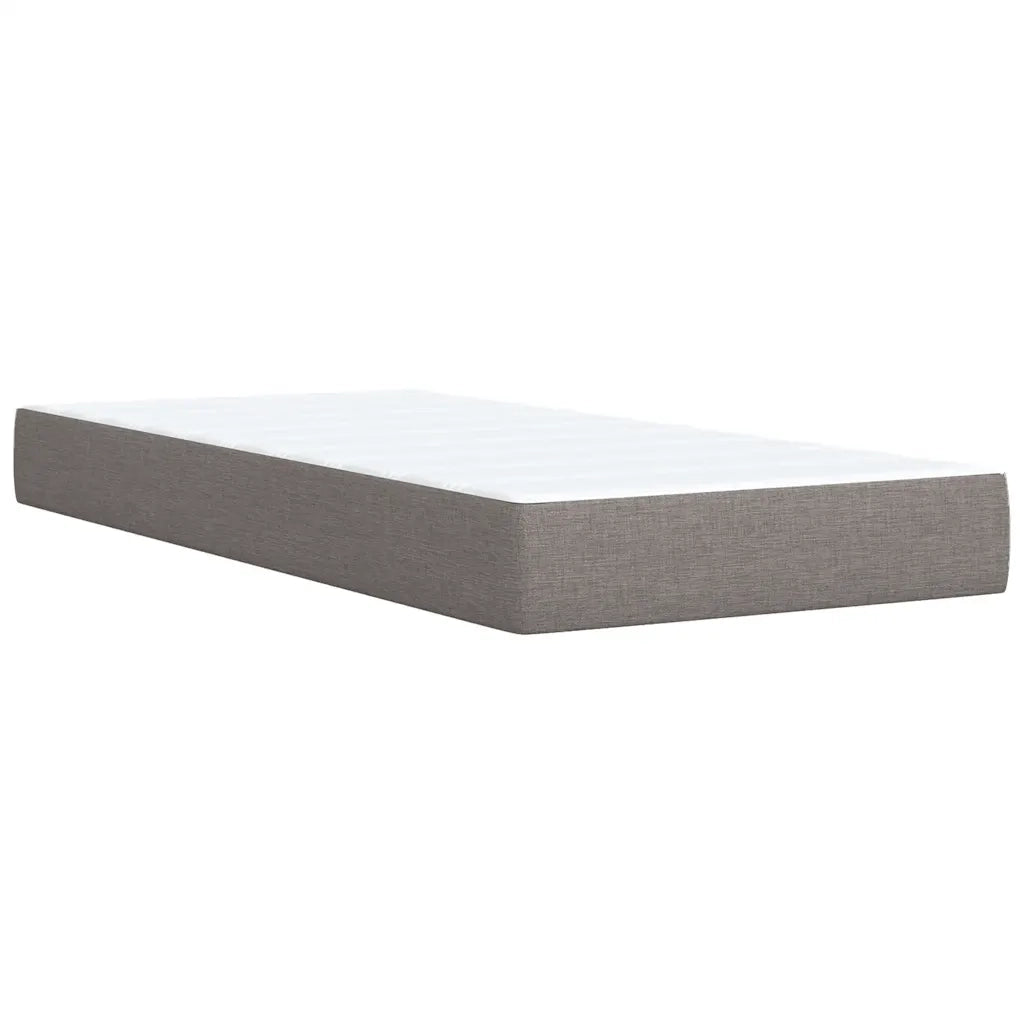 Giroletto a Molle con Materasso-Struttura Letto Tortora 80x200 cm inTessuto 487241