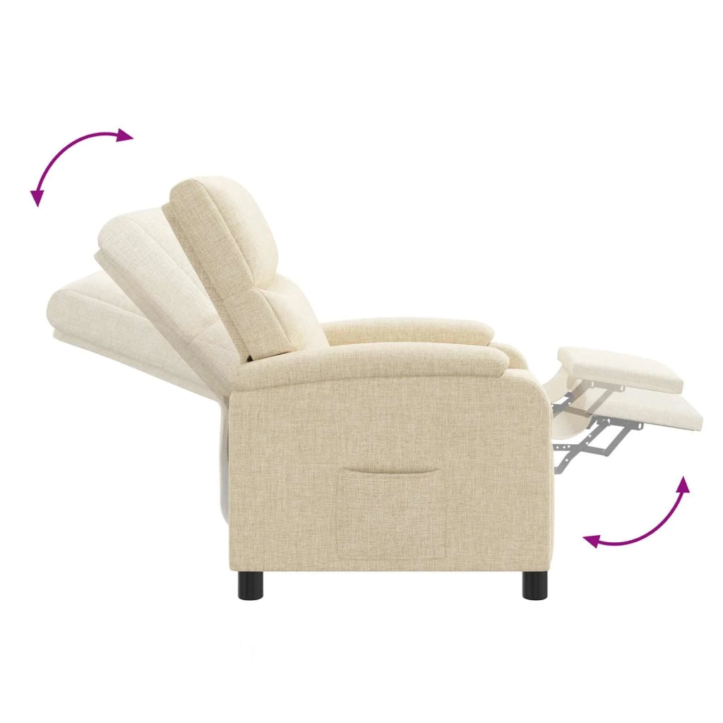 Divano Sedia-Poltrona Massaggiante Crema Tessuto 540643