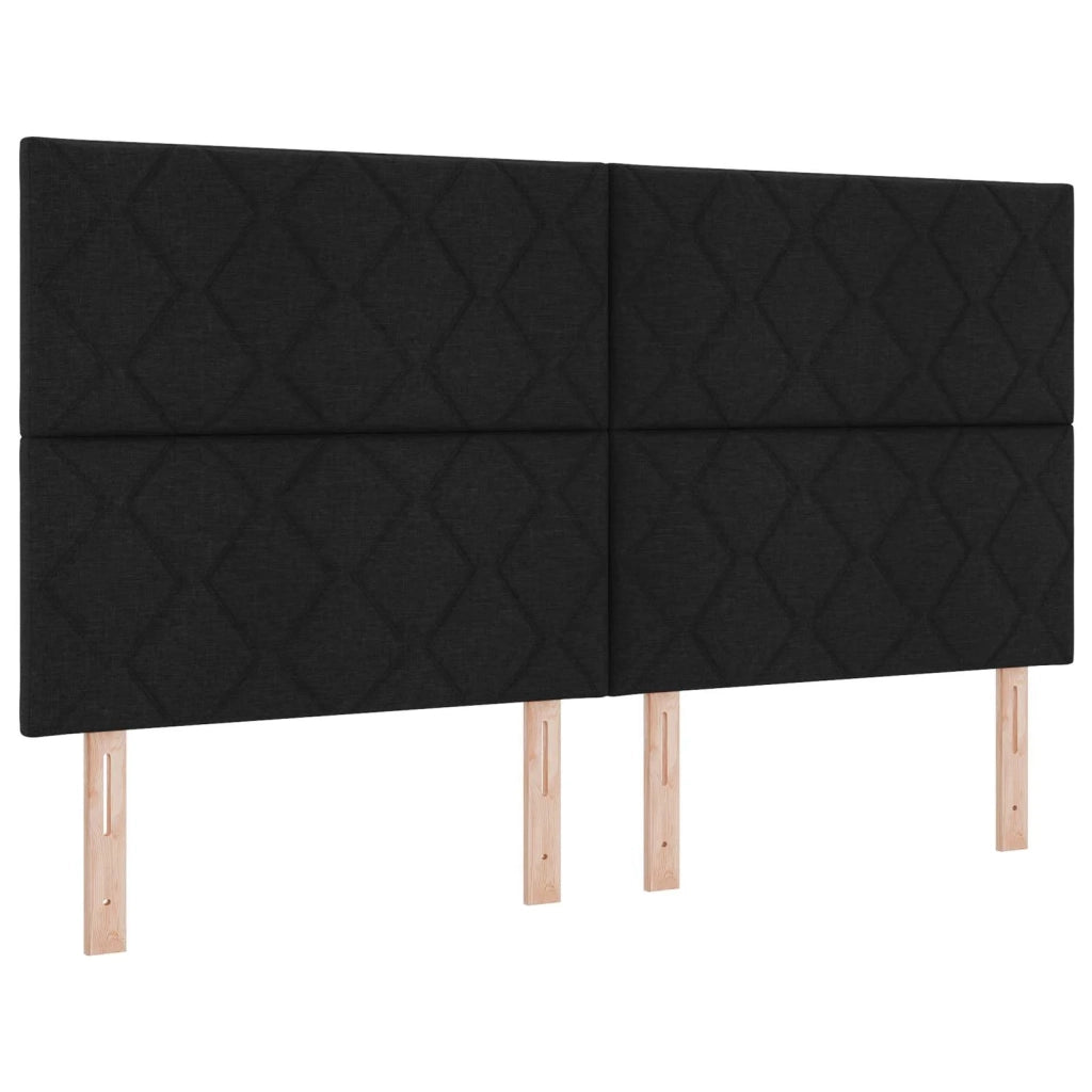 Letto box spring con materasso Nero 180 x 200 cm Tessuto 3454206