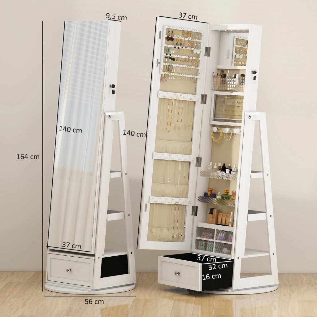 Armadio con specchio e luci LED ¨C Minimal ¨C bianco 60x40x180