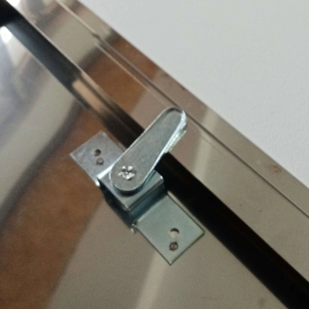 Sportello portello porta inox per chiusura nicchia contatore acqua, scegli se  lc 60 x hc 60 cm ( ln 56 x hn 56 cm )