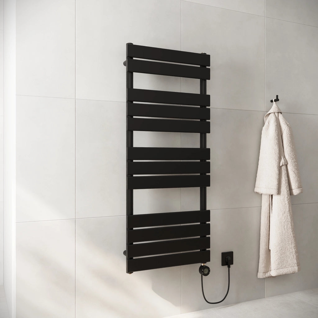 Termoarredo elettrico 1200x500 nero opaco interasse 450 | Andromeda