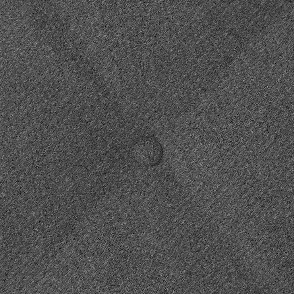 Cuscino per Schiena | Cuscino dorsale Grigio scuro 160 x 50 cm Tessuto in Cords