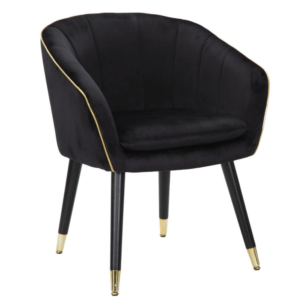 Poltrona VKH317, Nero, Legno, 62x58x78 cm