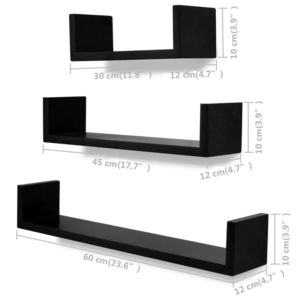 Mensole da Parete 6 pz Nero 275989