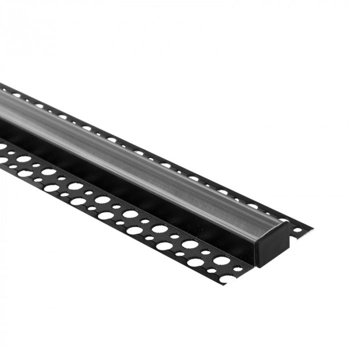 Profilo LED GNS01 a plafone nero con diffusore 1m Ecolight