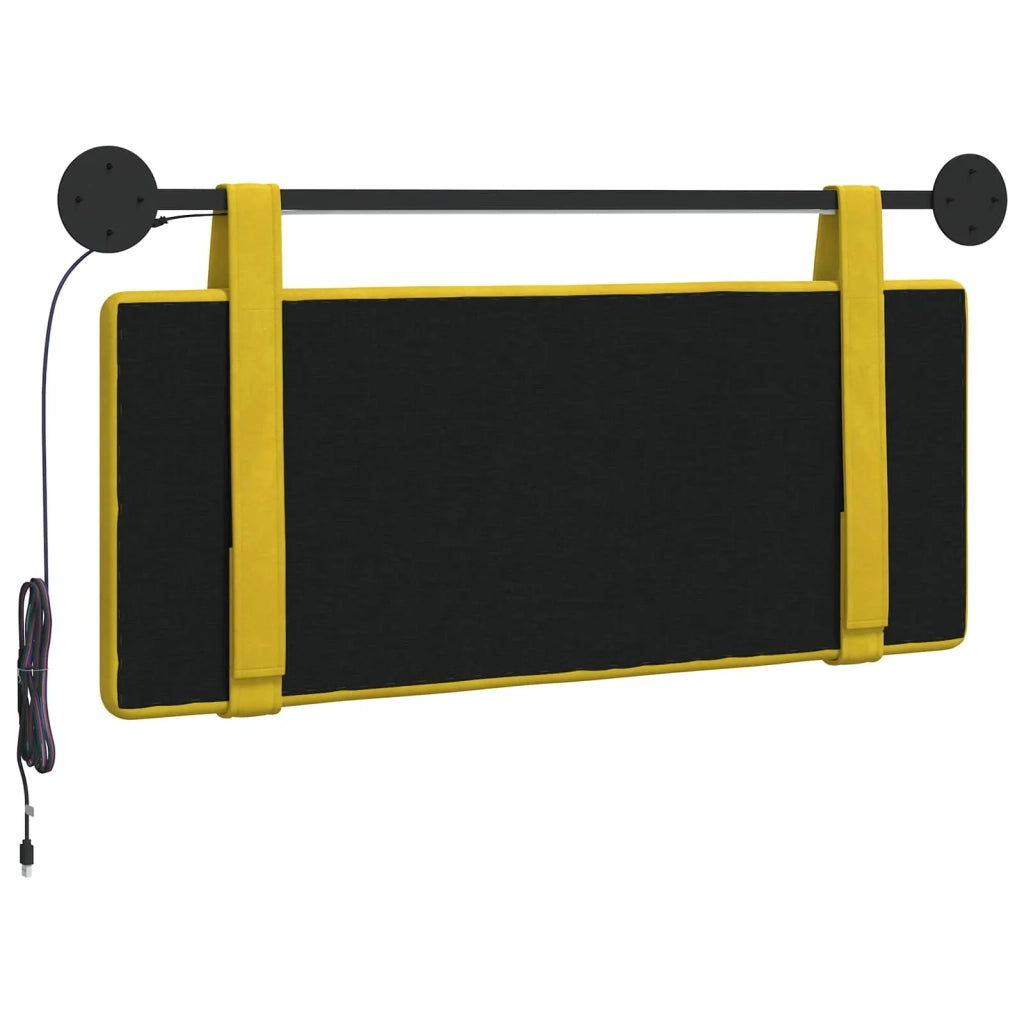 Testiera sospesa Con luce LED Giallo Velluto 3424117