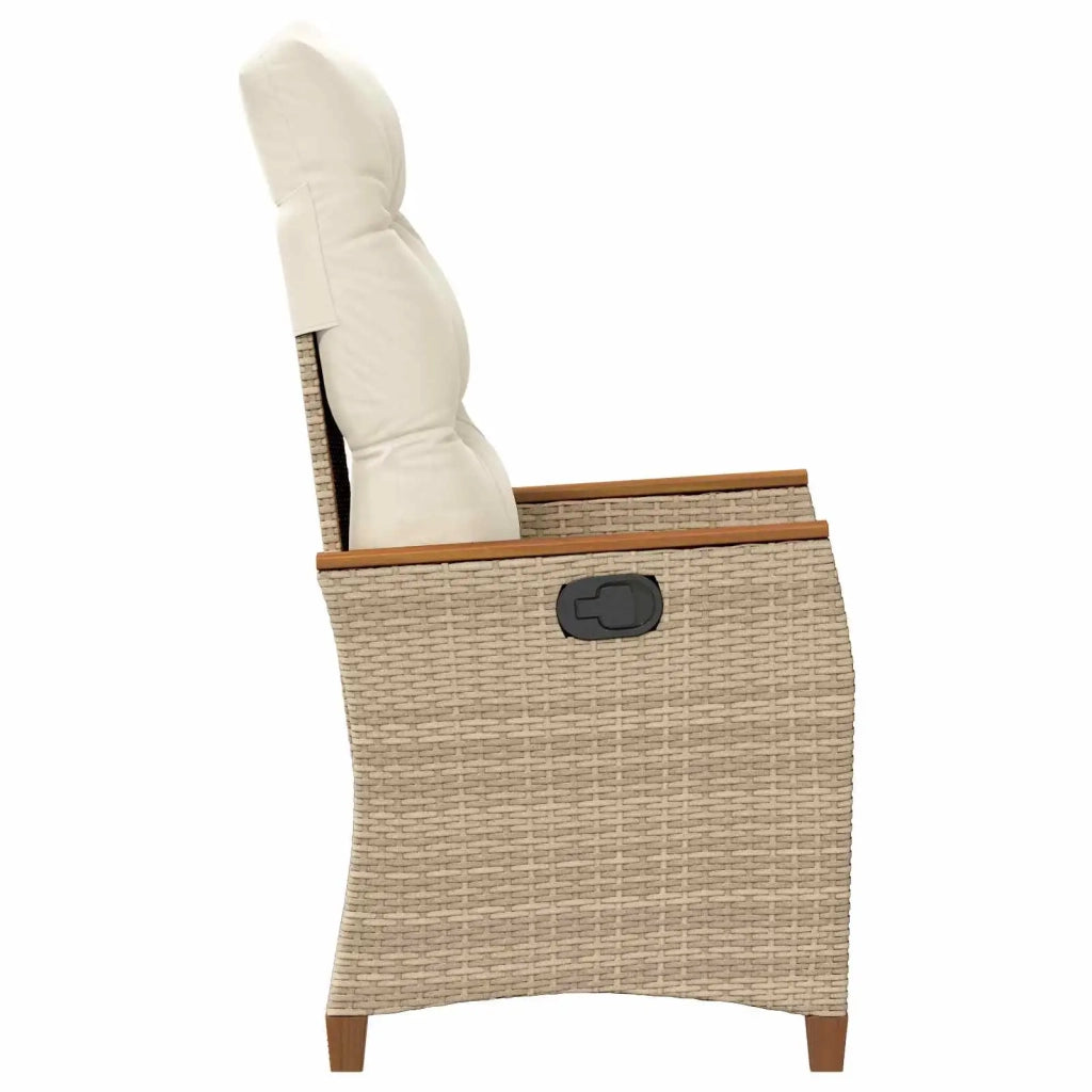 Sedia da giardino reclinabile Beige e Crema 64 x 57,5 x 112 cm 42026866