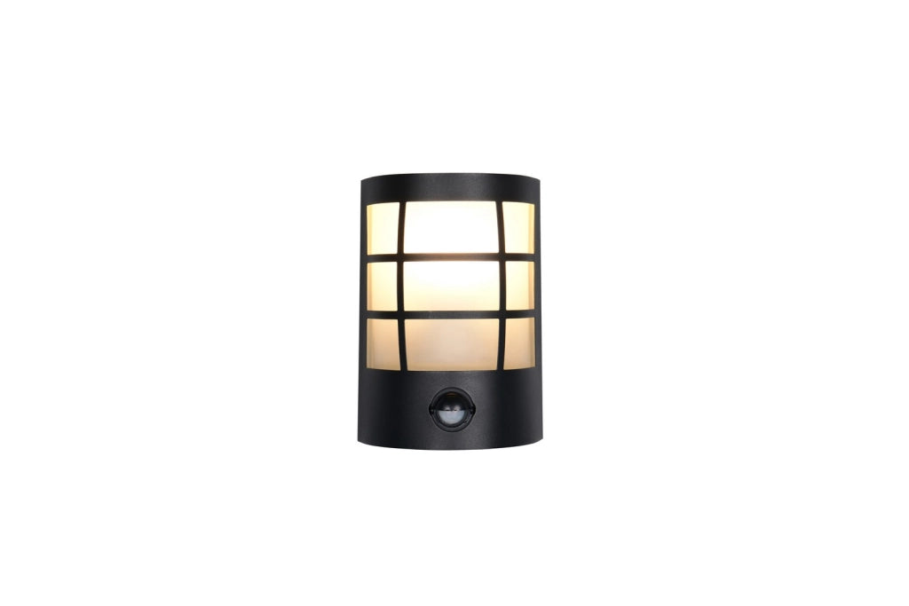 Applique esterna SINTRA RL nera 1xE27 con sensore