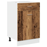 Pensile da cucina | Mobile con Cassetto ¡°Lyon¡± Legno Antico 50x46x81,5cm