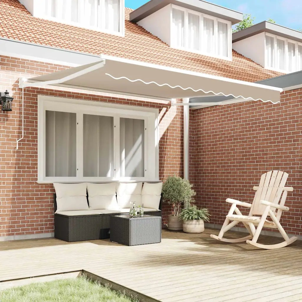 Tenda da Sole-Tenda parasole per balcone Beige 300 x 250 x 165 cm Poliestere 151411