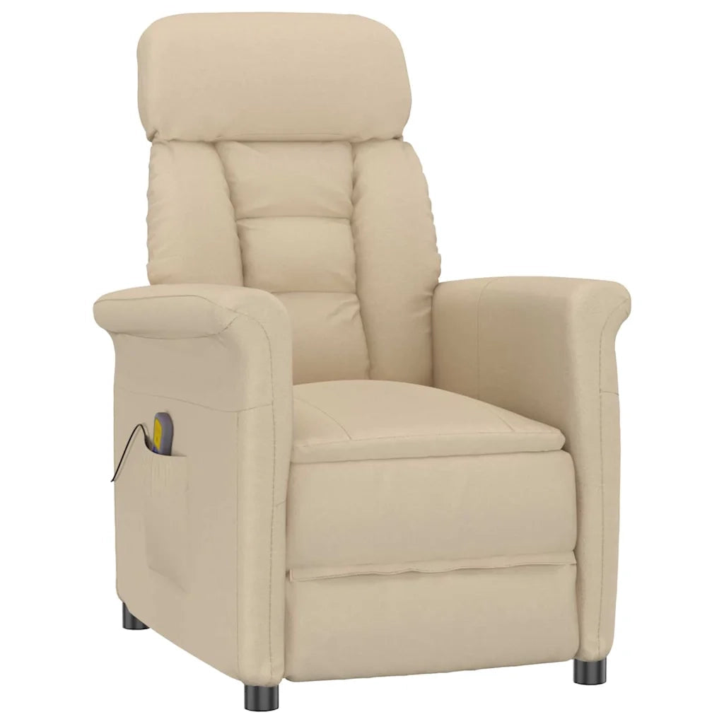 Sedia da massaggio Crema 96.5 x 70.5 x 95 cm Microfibra 348411