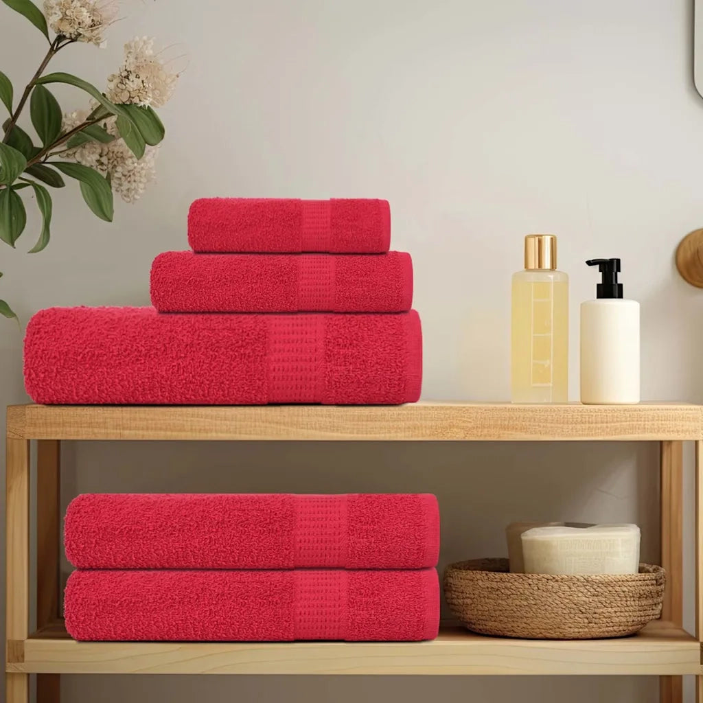 Asciugamani da bagno FROGN 2 pz Rosso 100x150 cm 360 g/m² 136932