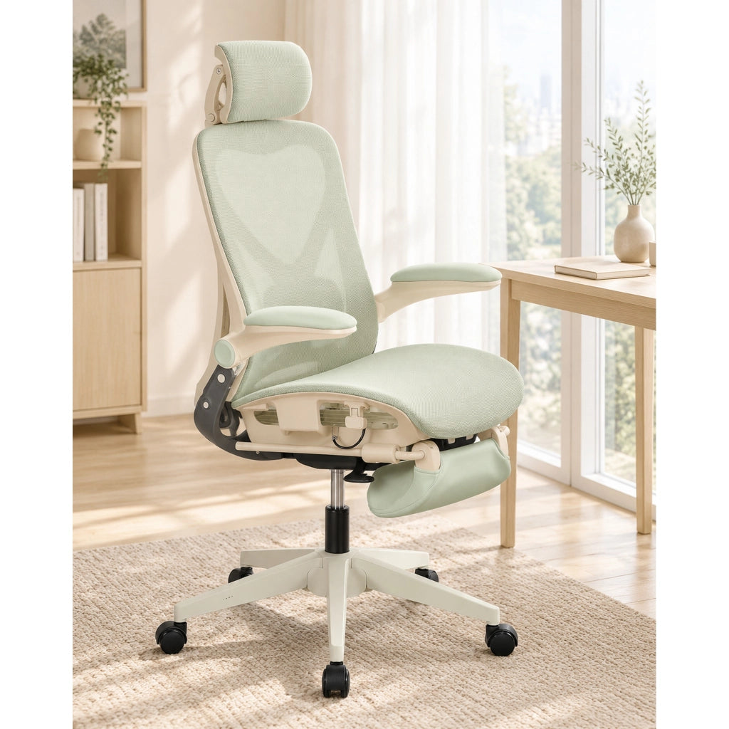 SEDIA da Ufficio Ergonomica Pieghevole in Rete Verde