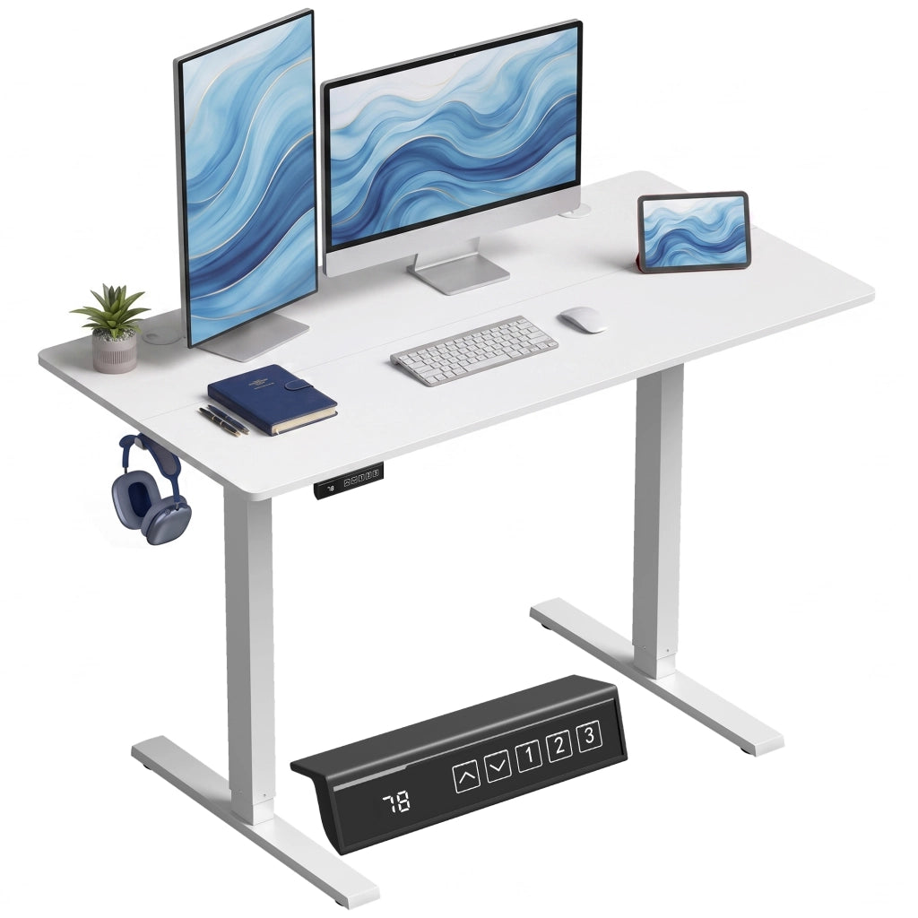 Bureau Assis Debout Électrique 120 x 60 cm Réglable en Hauteur