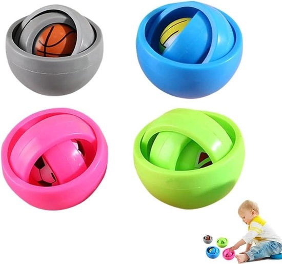 Fidget Manicotto 4 pezzi - Sfera da gioco 3D per ridurre lo stress - Giochi per bambini con ADHD