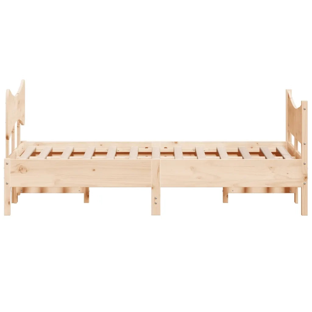 Letto senza Materasso 120x190 cm in Legno Massello di Pino 3216399