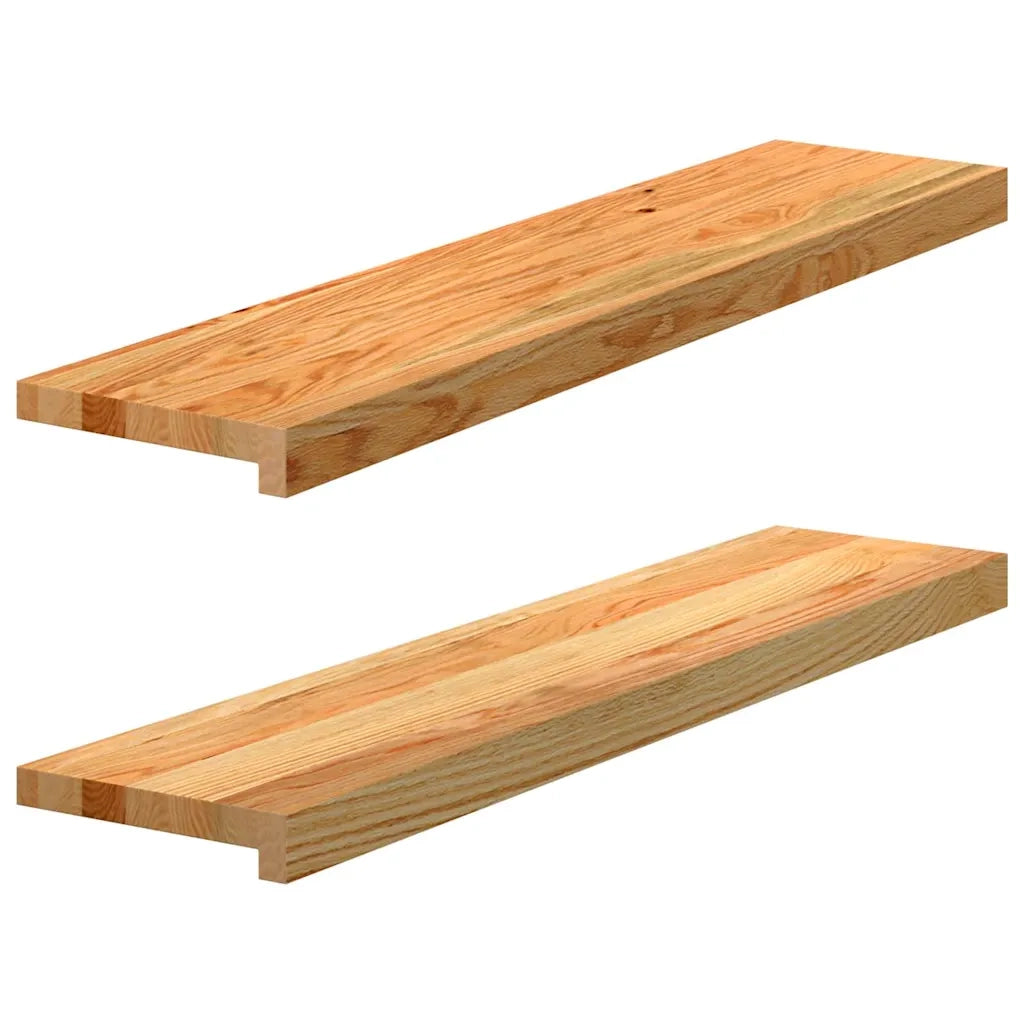 Davanzali 2 pz Marrone Chiaro 90x20x2 cm Legno Massello Rovere 4009135