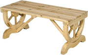 Banco da Giardino - Banco Esterno - Banco Terrazza - Banco Balcone - Sedia da Giardino - Mobili da Giardino - per Giardino - Terrazza - Balcone - 98 x 50 x 39,5 cm - Legno Naturale