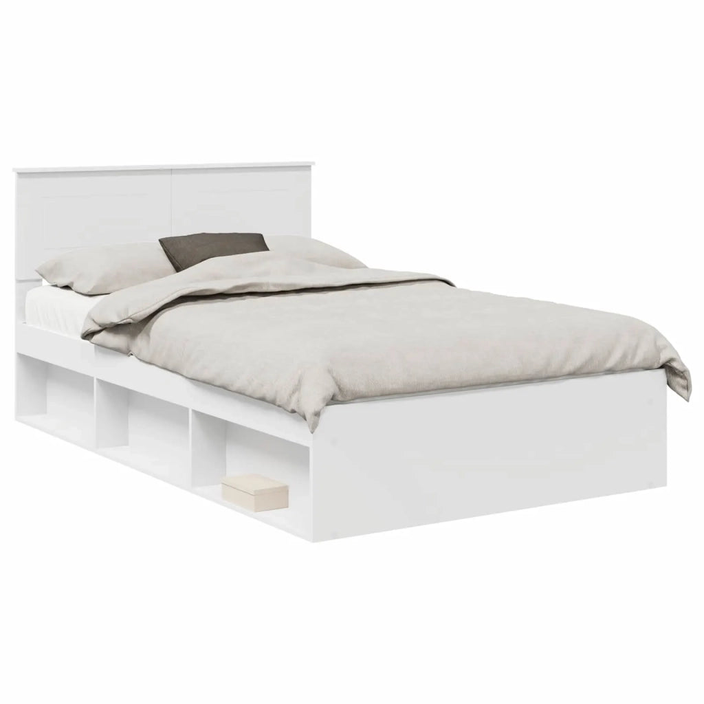 Struttura del letto Bianco 120 x 200 cm Legno multistrato
