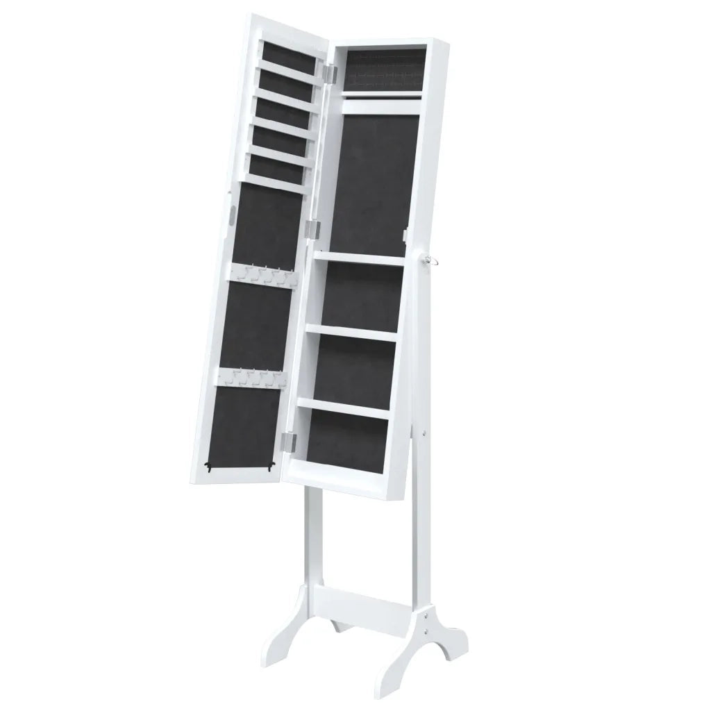 Specchio Autoportante-Specchio da Terra Bianco 34x37x146 cm
