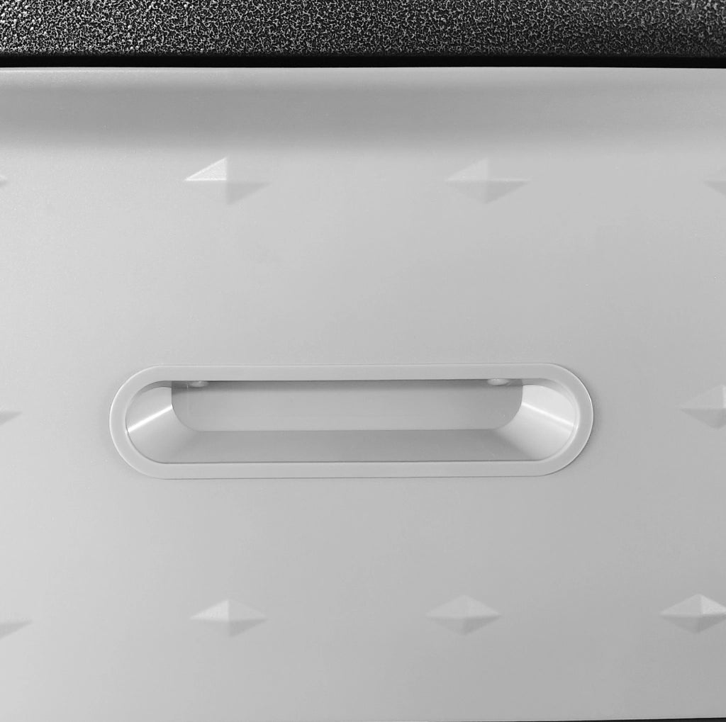 Armadio Portautensili in Acciaio con Ruote e 3 Cassetti, 75x42x88 cm, Nero/Grigio, per Garage, Ufficio e Casa