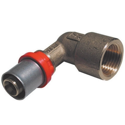 RACCORDO PRESS CURVO FEMMINA PER MULTISTRATO- 1/2 x 14- TIEMM- pezzi 1