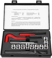 Set di riparazione di fili 15 pezzi - M14x1.25 Lunghezza - Bozza di spirale in acciaio inossidabile - Set di riparazione di dado - Set di riparazione Helicoil - Facile e rapido da utilizzare - Set di dadi