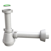 SIFONE SCARICO 1 VIA SENZA PILETTA PER LAVELLO IN ACCIAIO INOX MODELLO FIASCA - 11/2 Xø40X230MM  - BON
