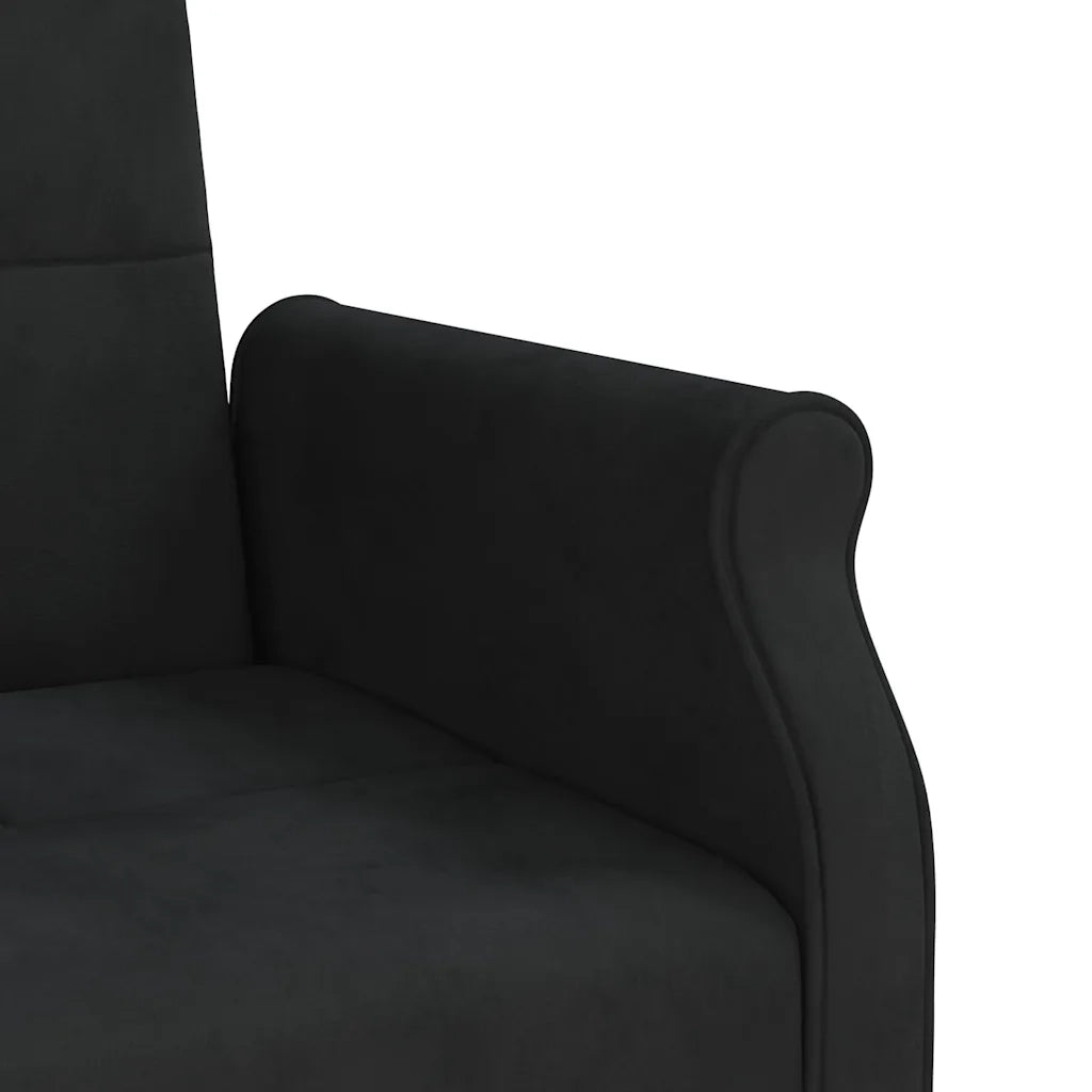 Divano letto | Sof¨¤ letto | Letto singolo con Cuscini Nero in Velluto
