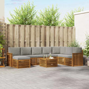 Set divano sezionale con cuscino 9 pcs Grigio Naturale e Chiaro 3375326