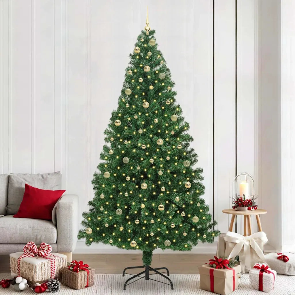 Albero di Natale artificiale con 300 LED Verde 240 cm 3396935