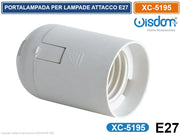 PORTALAMPADA IN PLASTICA PER LAMPADINE ATTACCO E27 - XC-5195