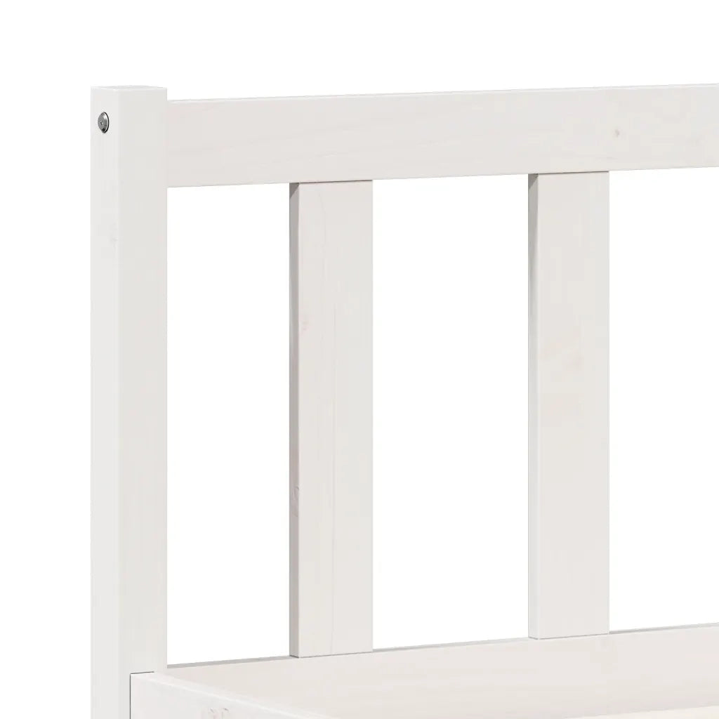 Letto Extra Lungo senza Materasso Bianco 180x200 cm in Pino 852435