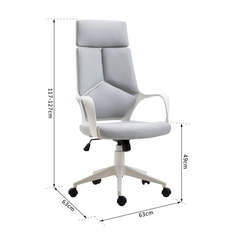 SEDIA DA UFFICIO ERGONOMICA  IN TESSUTO REGOLABILE E GIREVOLE IN MESH GRIGIO