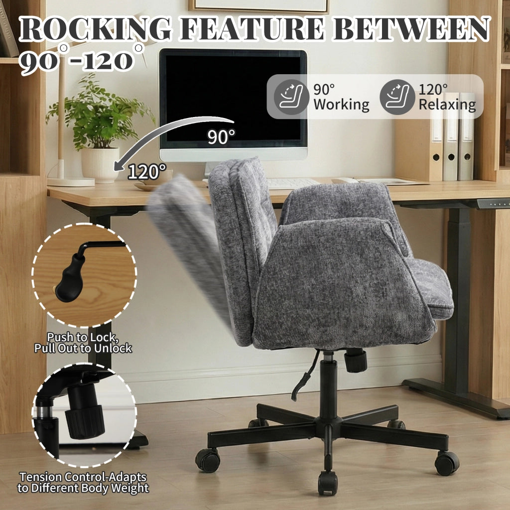 Sedia da ufficio girevole regolabile ¨C Minimal ¨C Grigio scuro