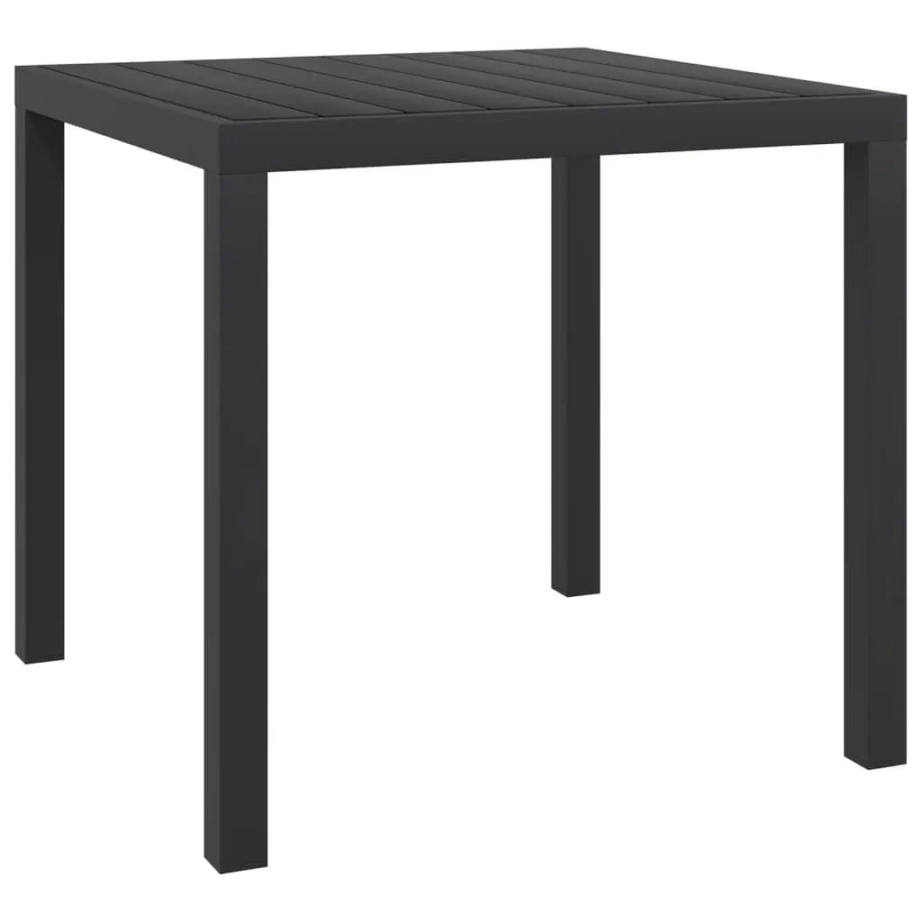 Set da Pranzo per Giardino 5 pz con Cuscini Polyrattan Nero 3095016