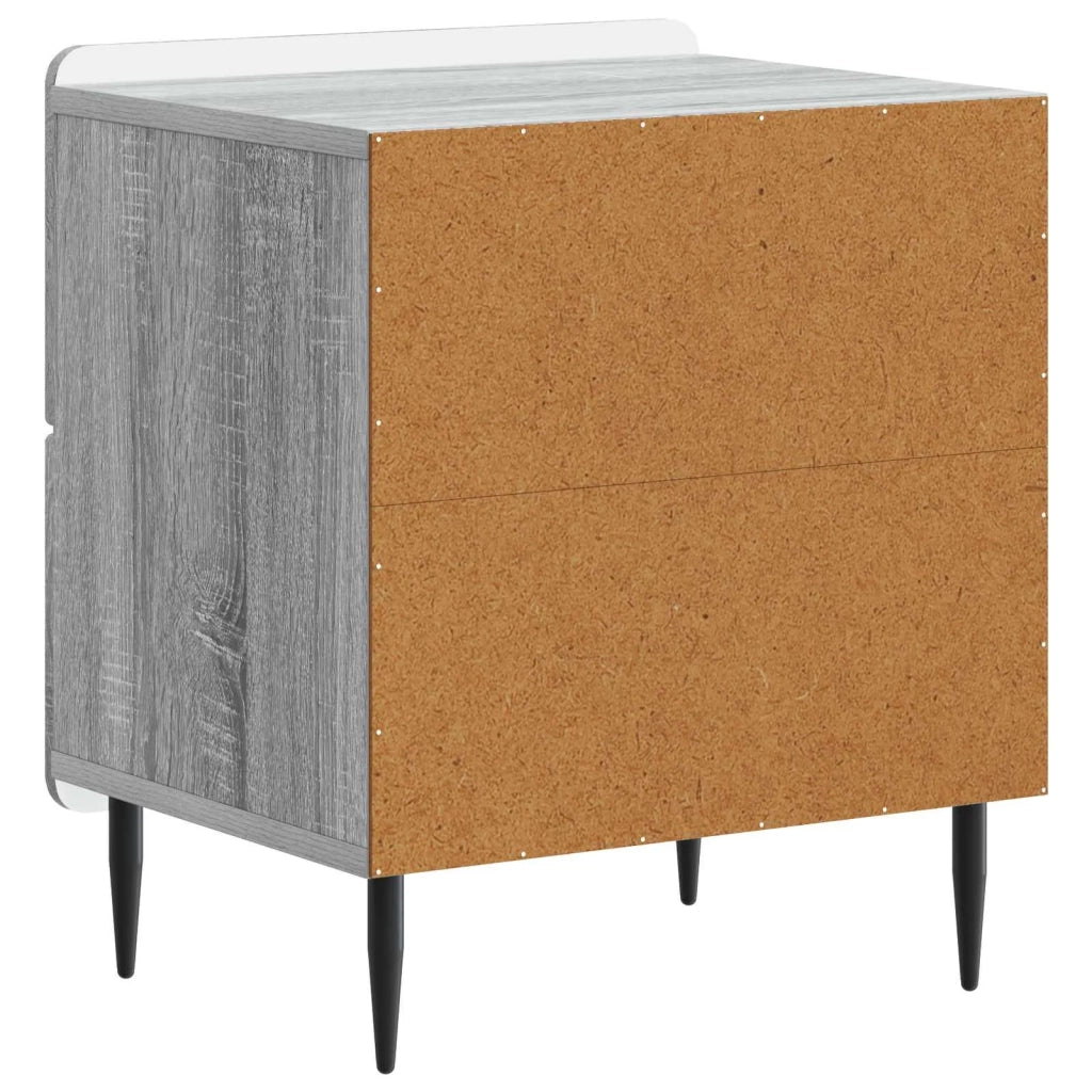 Comodino | Armadio da Notte | Mobiletto da notte con cassetto Grigio Sonoma 43 x 34,5 x 49,5 cm